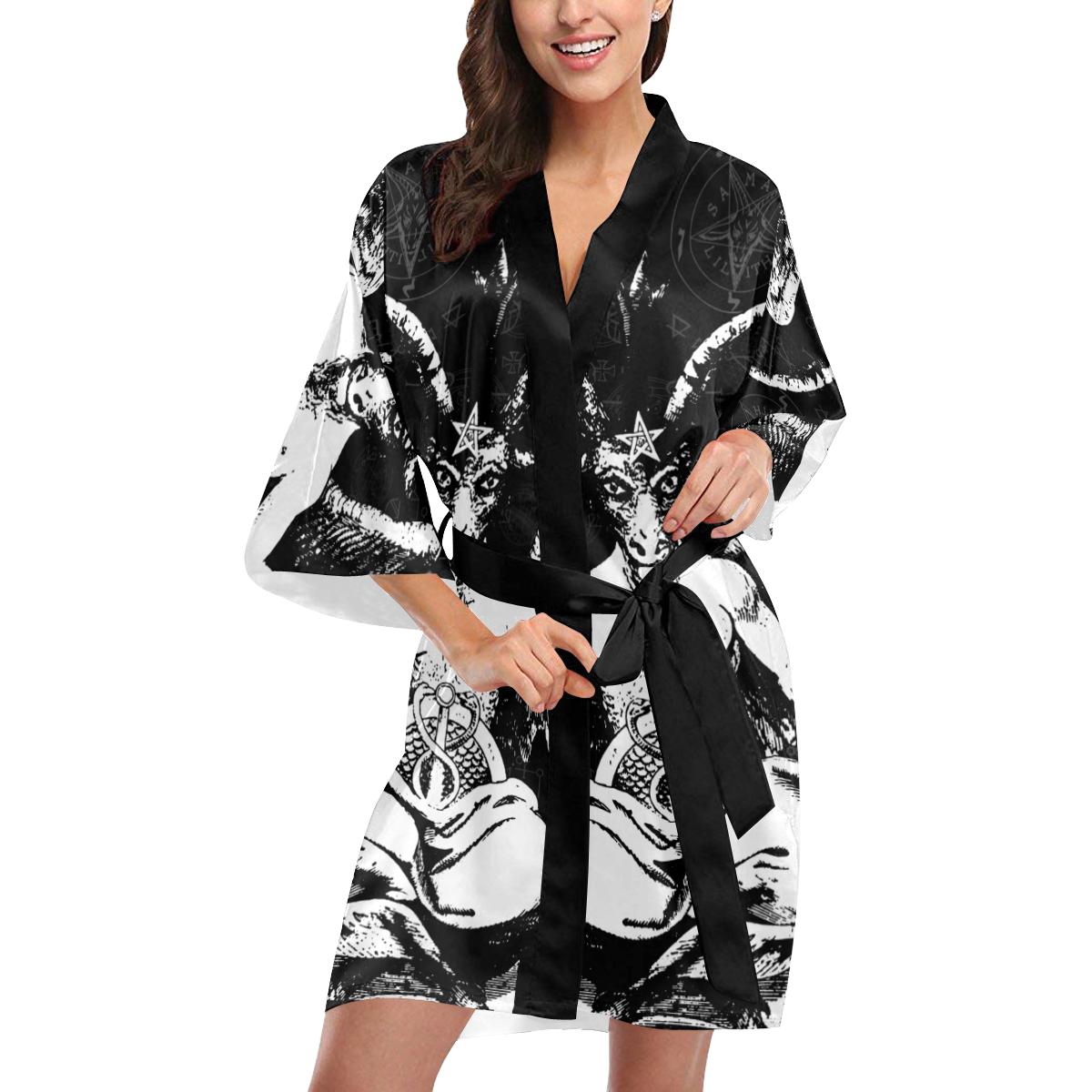 The Baphomet Women's Short Kimono Robe
